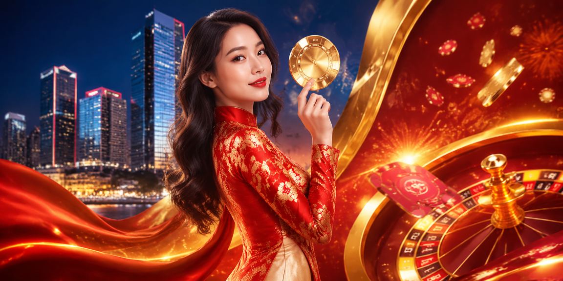 Khung cảnh cá cược và giải trí casino tại Hà Nội với trang phục áo dài truyền thống