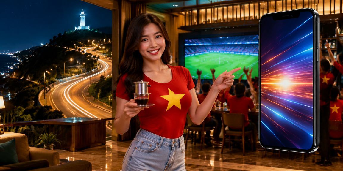 Người dùng thưởng thức casino trên điện thoại bên ly cà phê tại Vũng Tàu